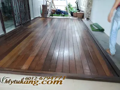 Servis pemasangan wood decking dan lantai kayu outdoor untuk rumah di sekitar Selangor dan Kuala Lumpur